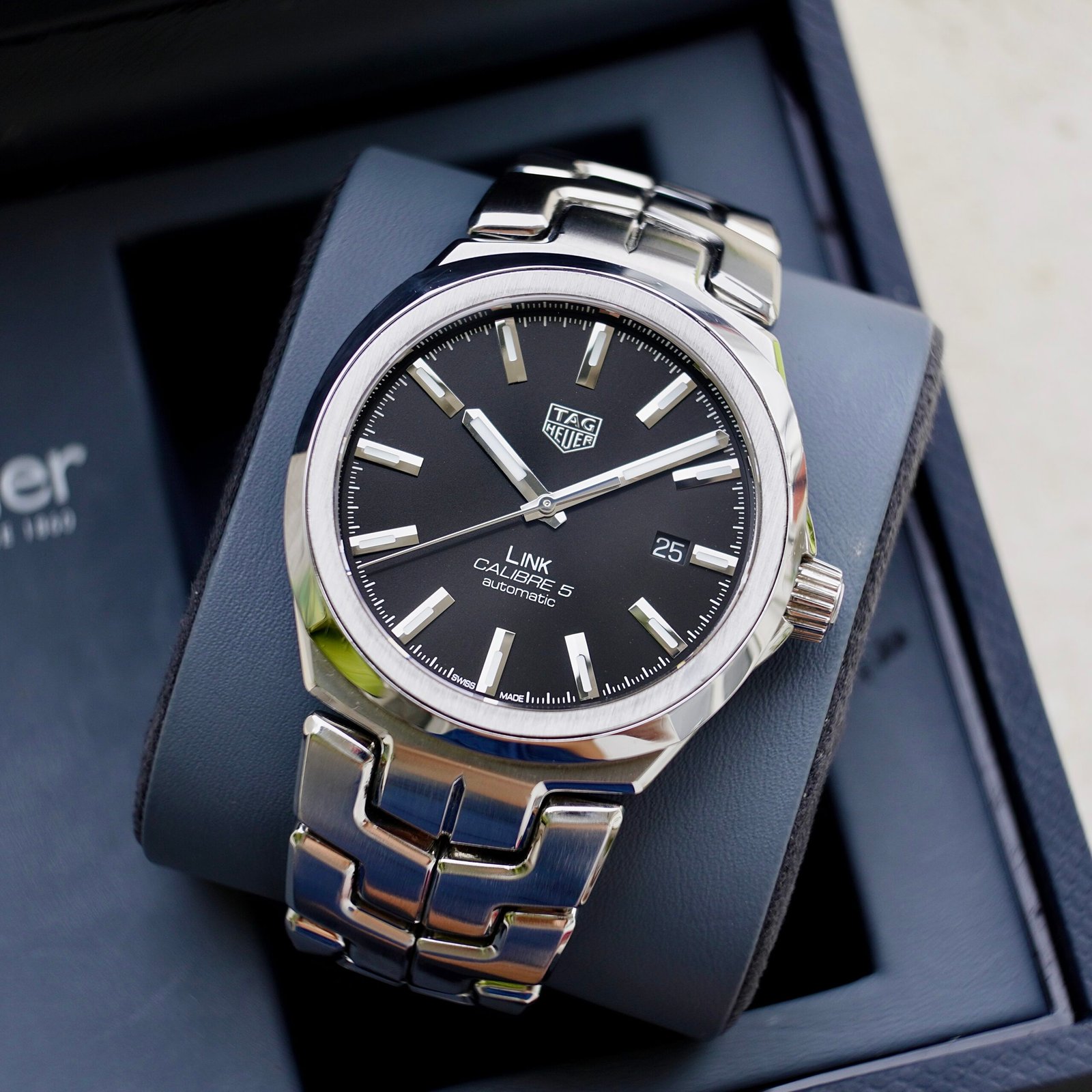 Đồng hồ Tag Heuer Link Calibre 5 41mm - WBC2110.BA0603 - Ảnh 3