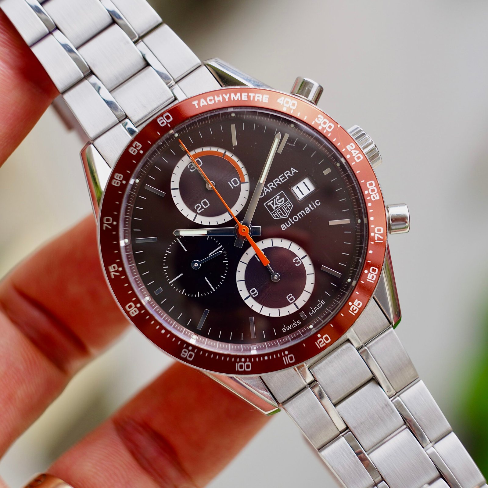 Tag Heuer Carrera Chronograph Brown Dial 41mm - CV2013.BA0794 - Ảnh 5