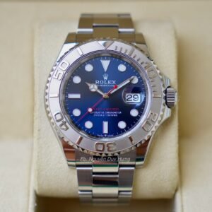 Rolex Yacht-Master mặt xanh, vỏ thép, dây Oyster chính hãng