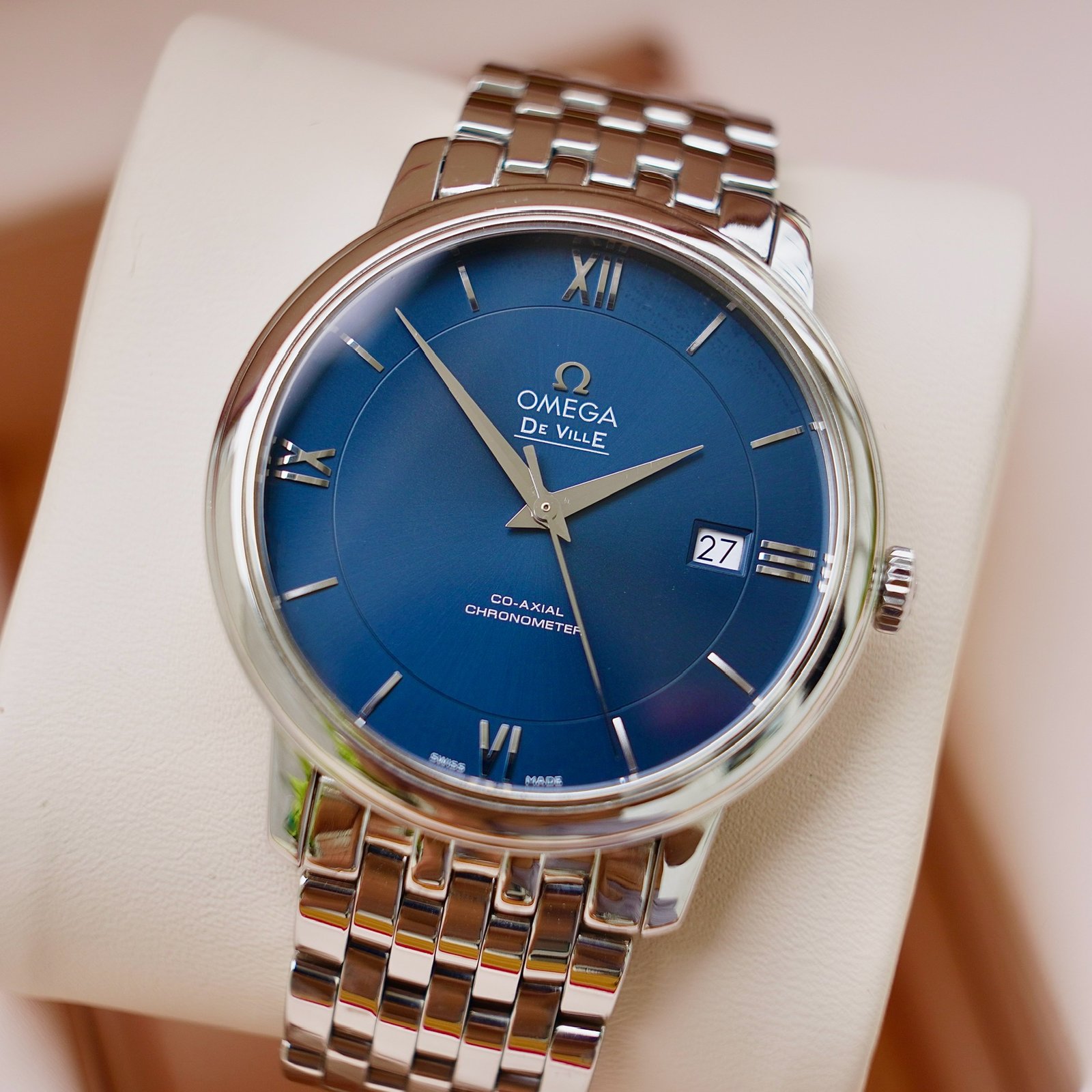 Omega De Ville Prestige 39.5mm Blue Dial - Ref. 424.10.40.20.03.001 - Ảnh 4