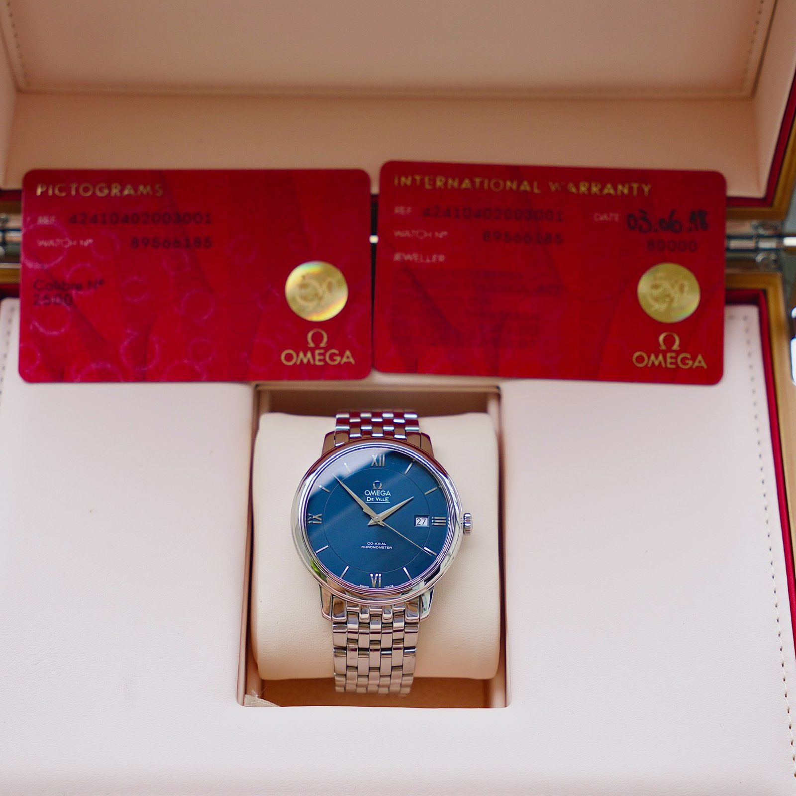 Omega De Ville Prestige 39.5mm Blue Dial - Ref. 424.10.40.20.03.001 - Ảnh 5