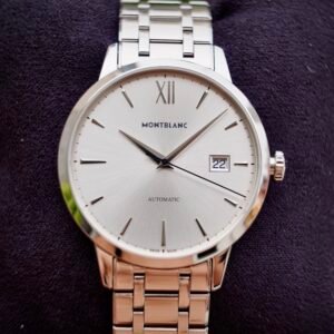 Montblanc Heritage Spirit 39mm Stainlesss Steel Leather Band Silver Dial 7322