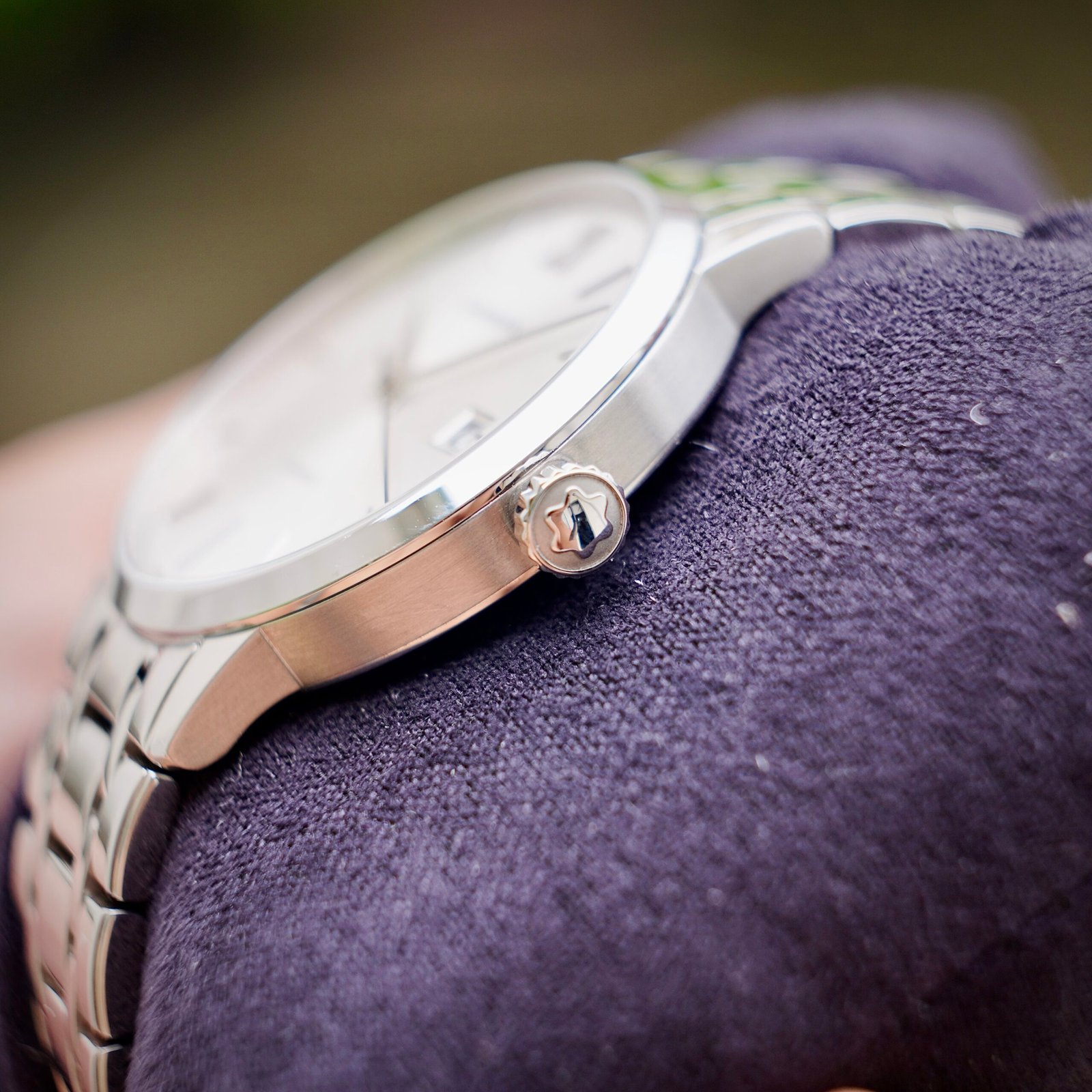 Montblanc Heritage Spirit 39mm Stainlesss Steel Leather Band Silver Dial 7322 - Ảnh 8