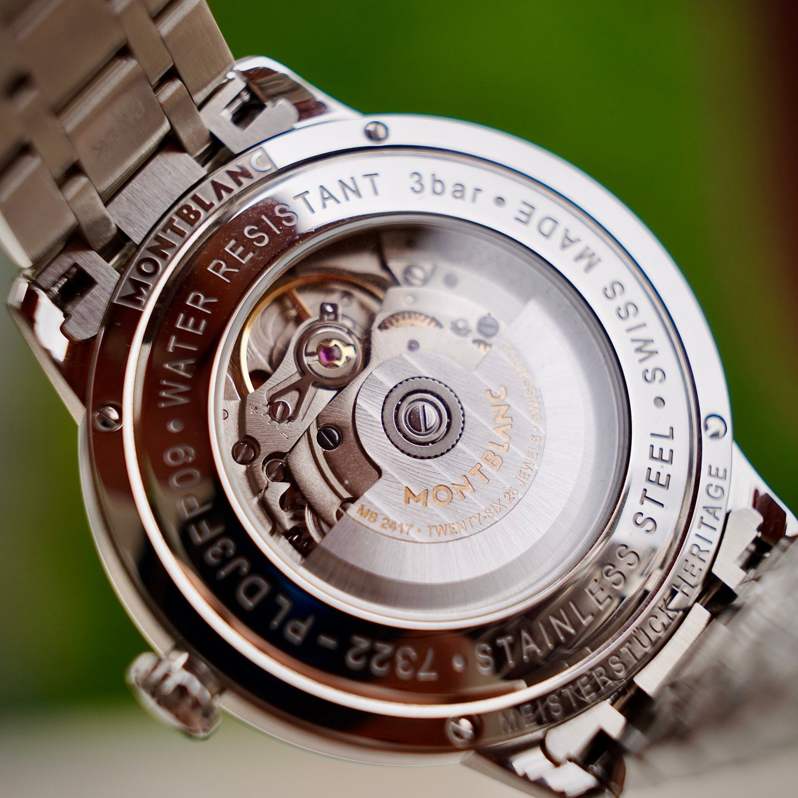 Montblanc Heritage Spirit 39mm Stainlesss Steel Leather Band Silver Dial 7322 - Ảnh 7