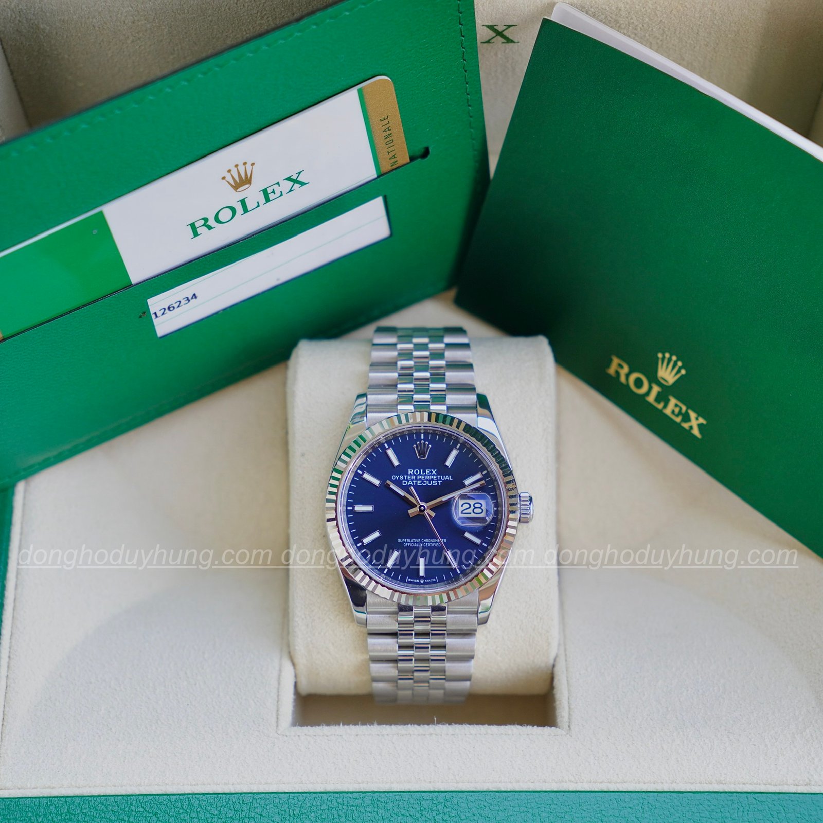 Rolex Datejust 36 Mặt Xanh - 126234 - Ảnh 5