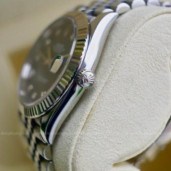 Rolex Datejust 41mm 126334 - Mặt Xanh Sunburst, Cọc Kim Cương - Ảnh 7