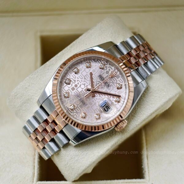 Rolex Datejust 116231 - Mặt Vi Tính Hồng - Ảnh 4