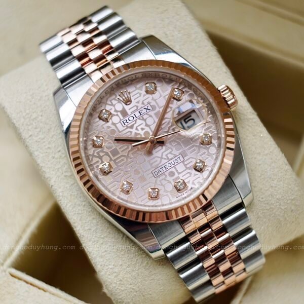 Rolex Datejust 116231 - Mặt Vi Tính Hồng - Ảnh 3