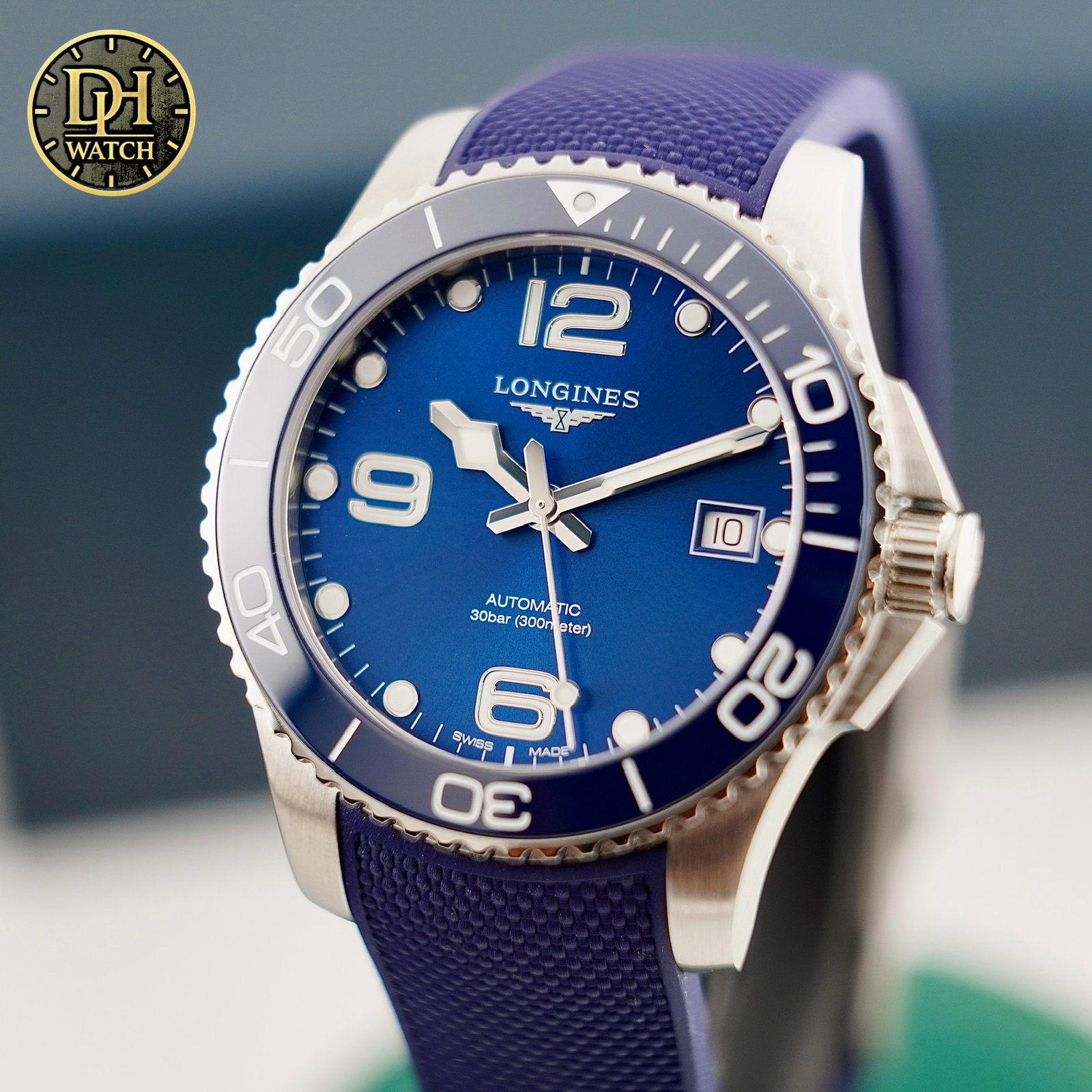 Longines HydroConquest L3.780.4.96.9 ( L37804969 ) 39mm Ceramic Blue - New chưa qua sử dụng - Ảnh 4
