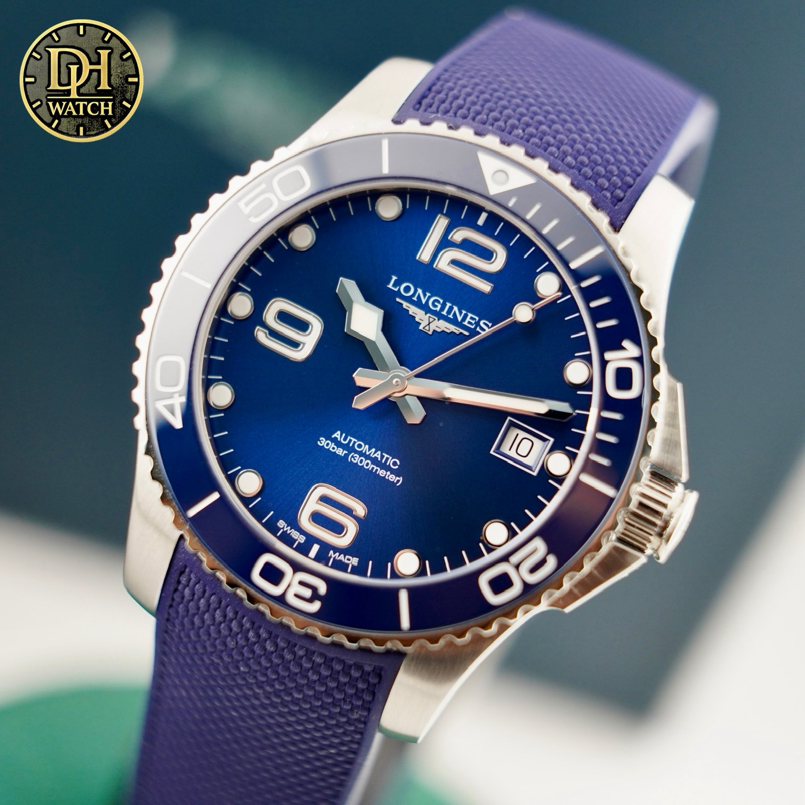 Longines HydroConquest L3.780.4.96.9 ( L37804969 ) 39mm Ceramic Blue - New chưa qua sử dụng - Ảnh 2