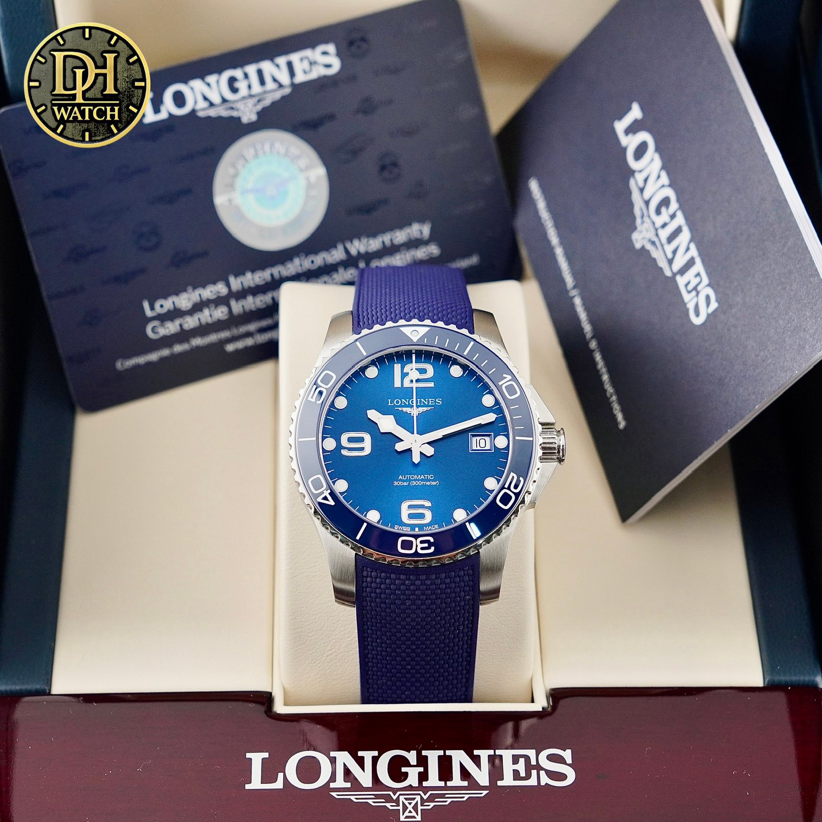 Longines HydroConquest L3.780.4.96.9 ( L37804969 ) 39mm Ceramic Blue - New chưa qua sử dụng - Ảnh 6
