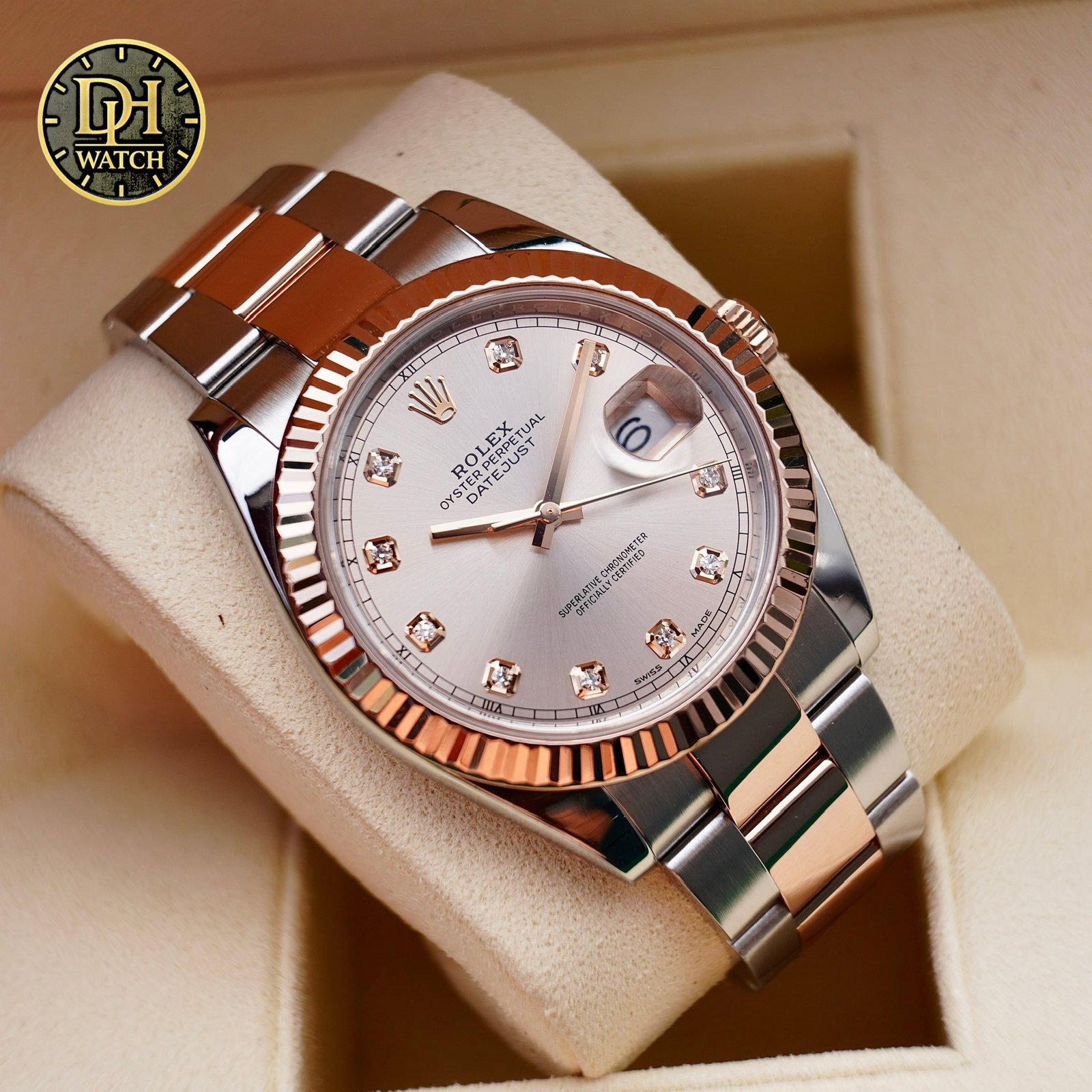 Rolex Datejust 41 126331 Mặt Số Sundust Kim Cương - Vẻ Đẹp Sang Trọng Của Everose Rolesor - Đã qua sử dụng - Ảnh 6